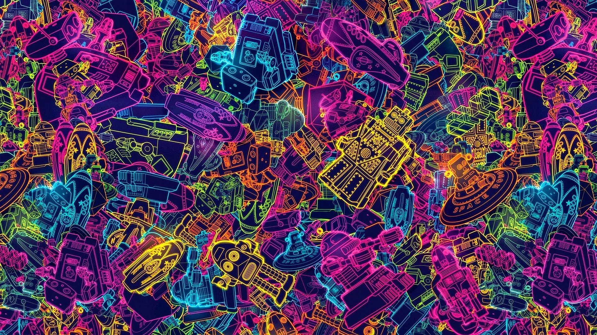 Neon Pattern Wallpaper