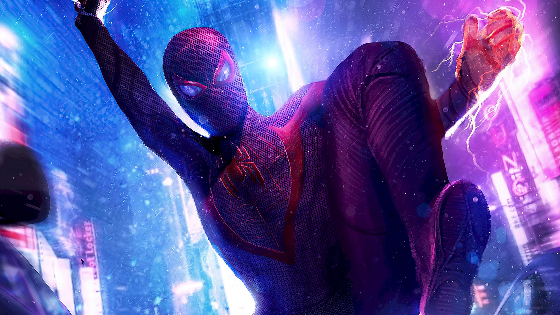 Neon Spider Man Wallpaper