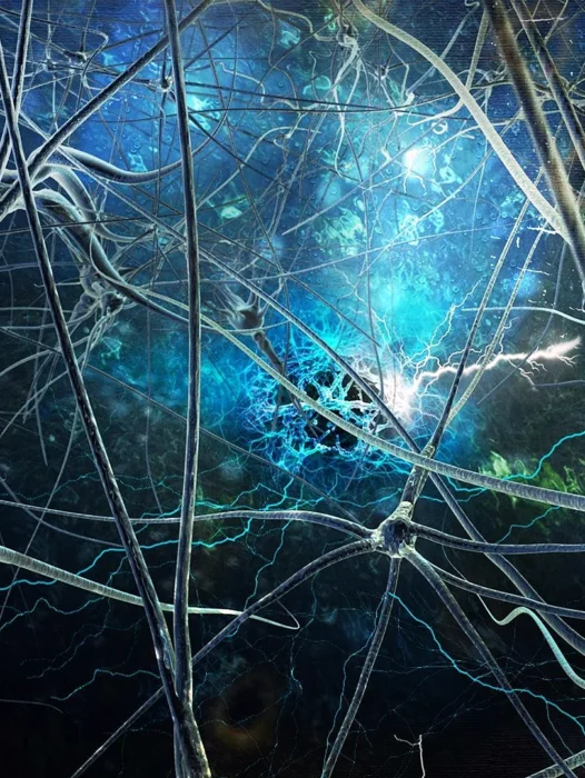 Neurons Blue Wallpaper