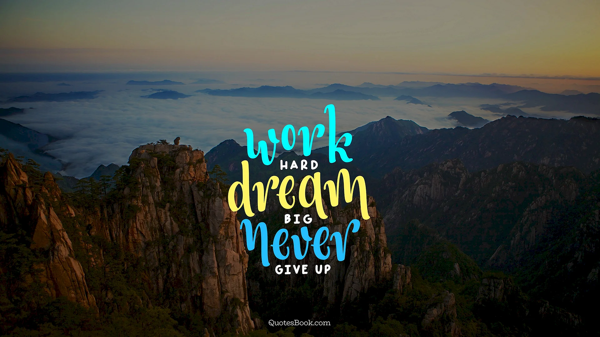 Never Give Up Dream Big Wallpaper