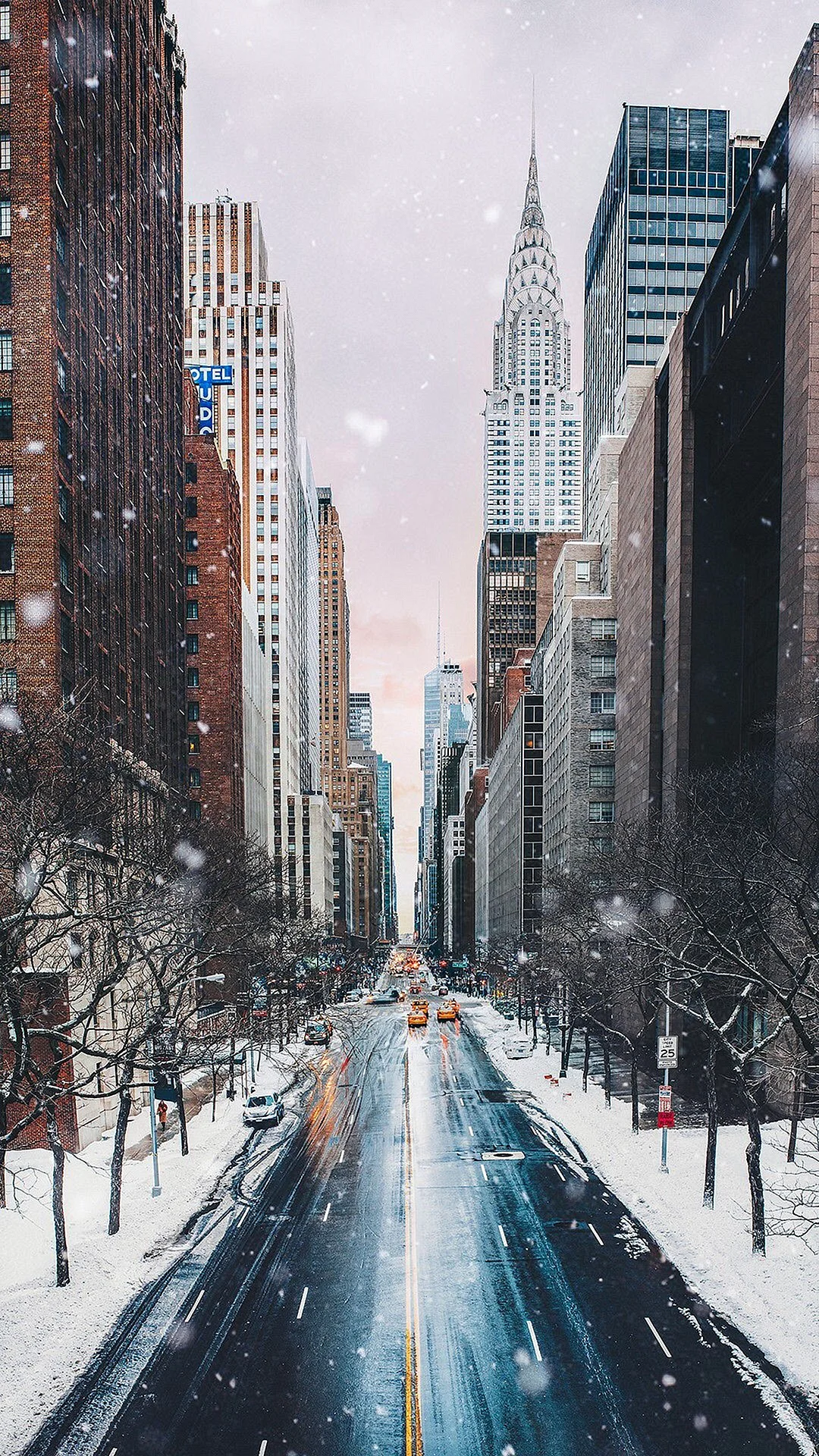 New York Winter Wallpaper For iPhone