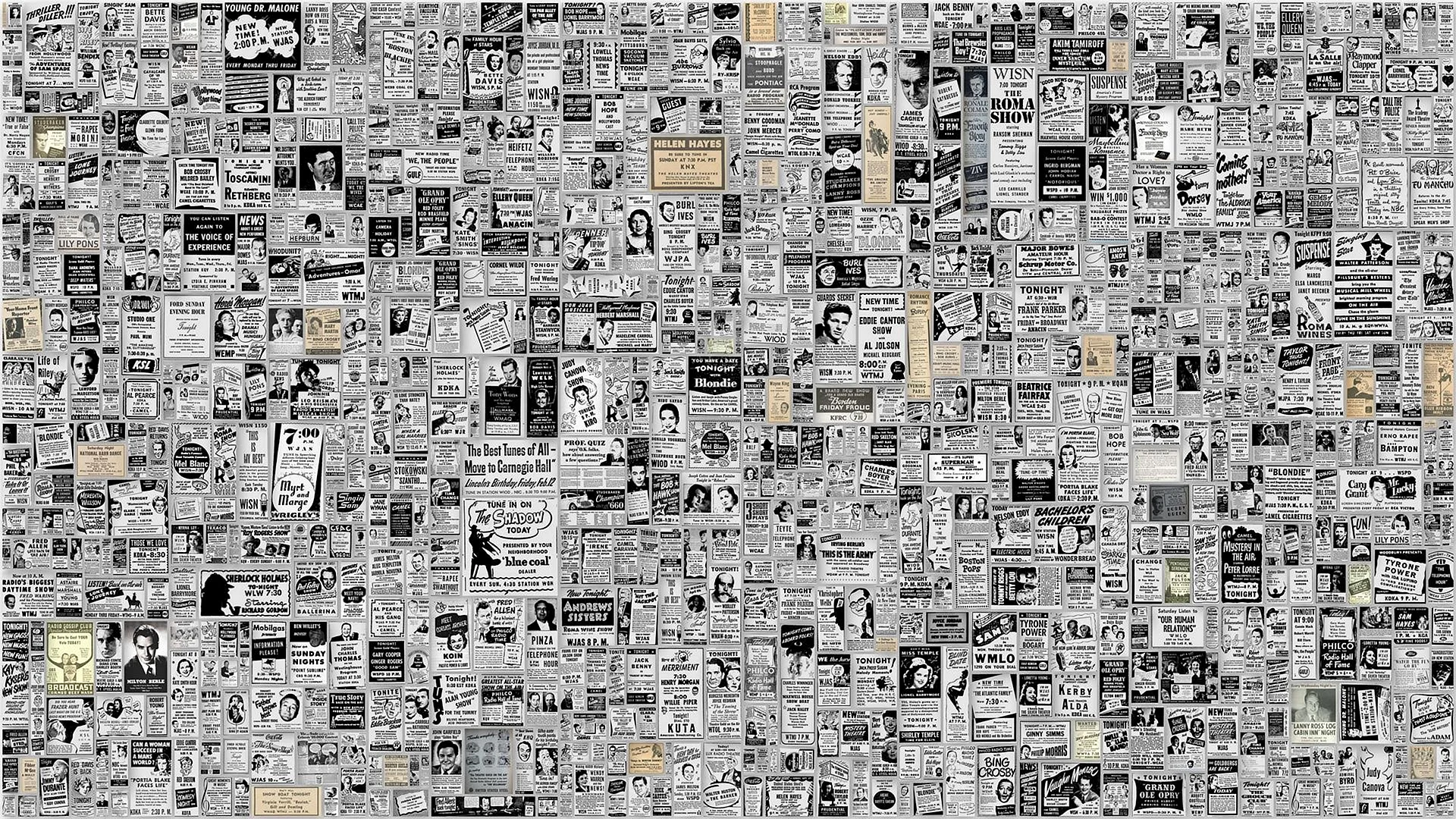 Newspaper Pattern Wallpaper