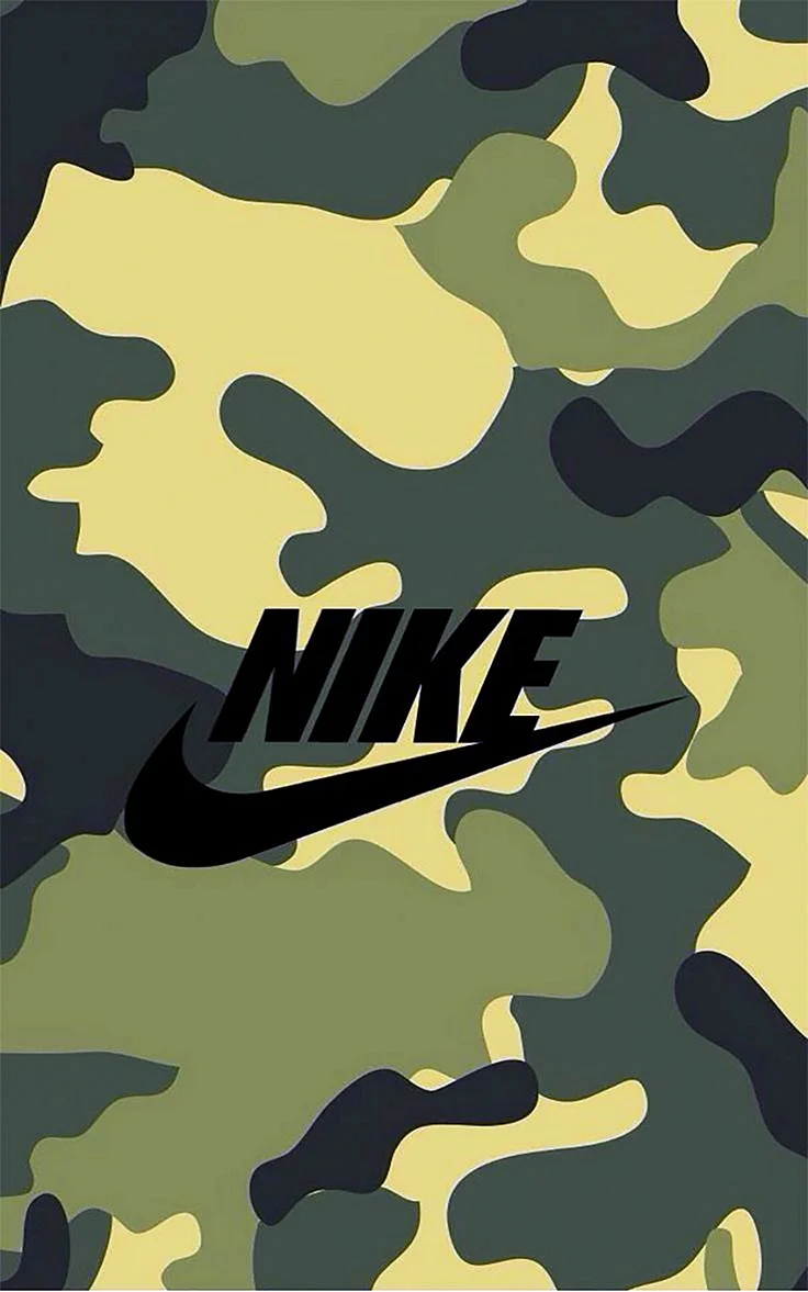 Nike Camo Logo Wallpaper For iPhone