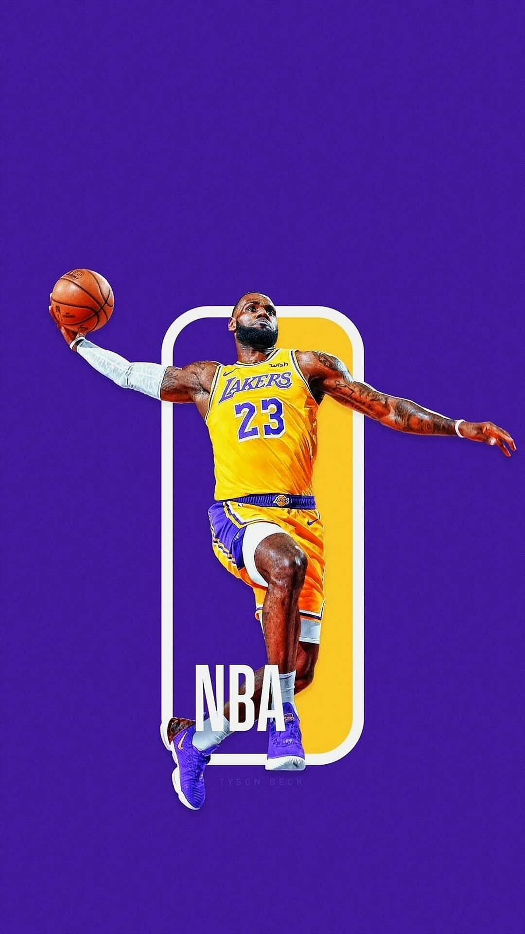 Nike Lakers Basketball Wallpaper For iPhone