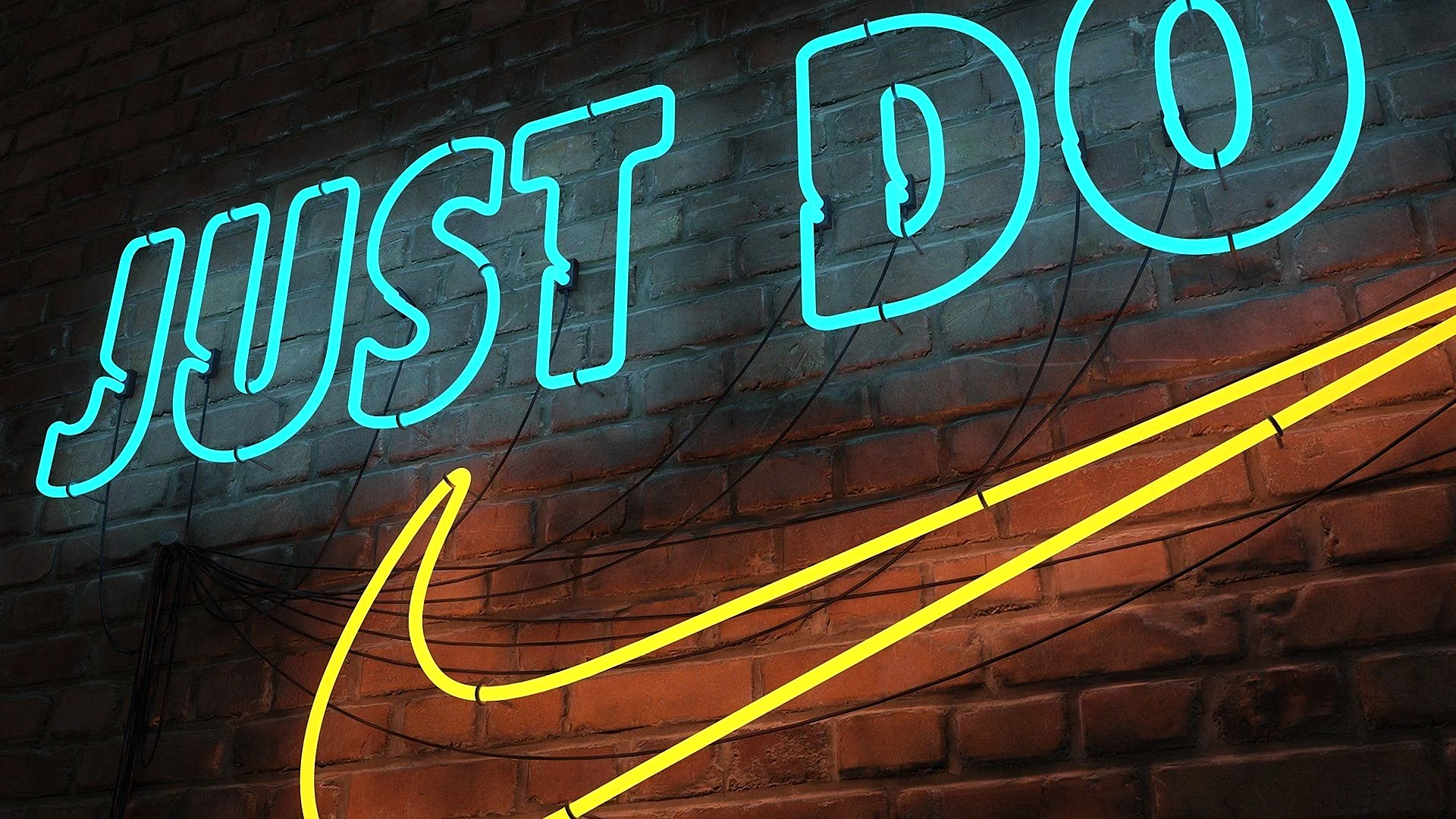 Nike Neon Wall Wallpaper