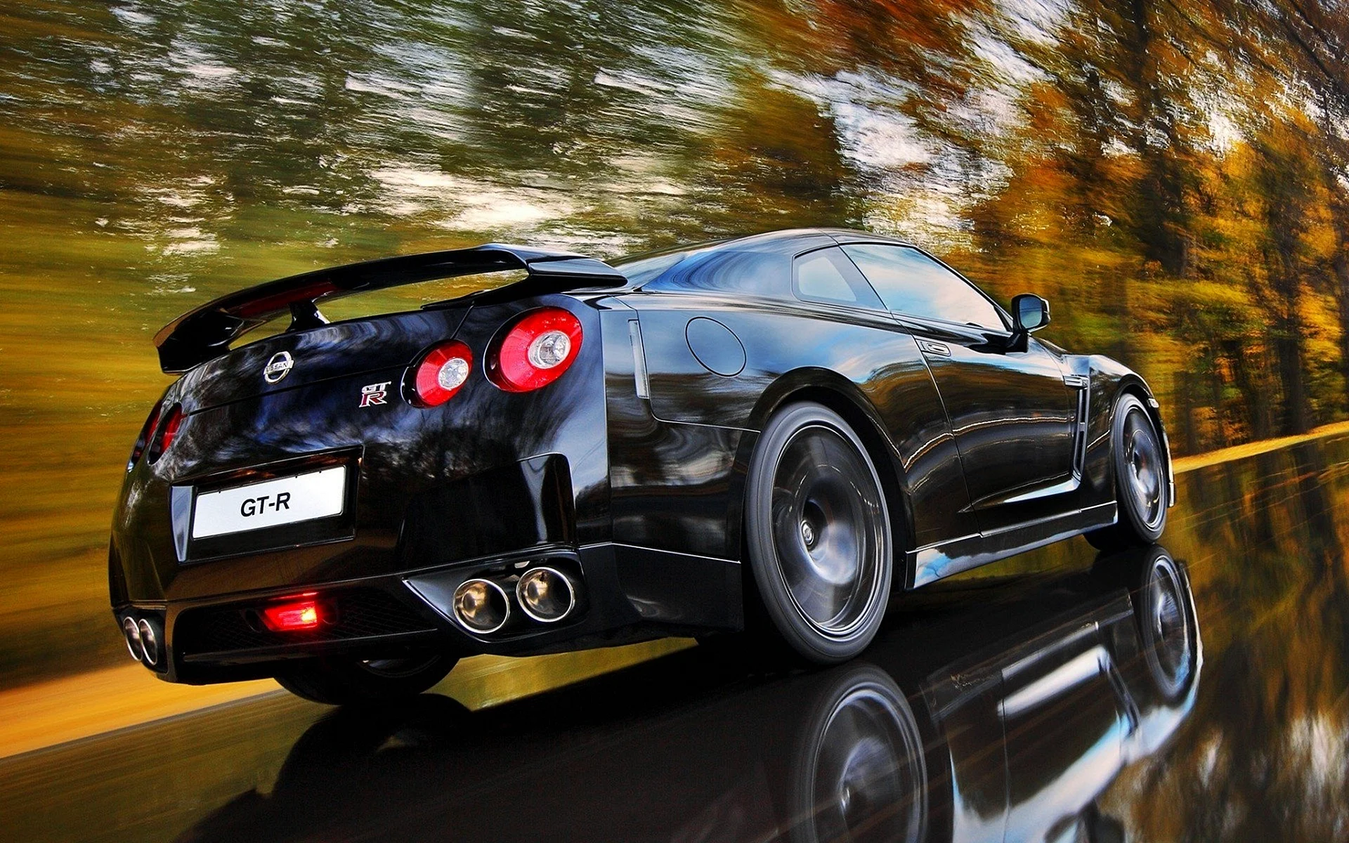 Nissan Skyline Gtr R35 Black Wallpaper