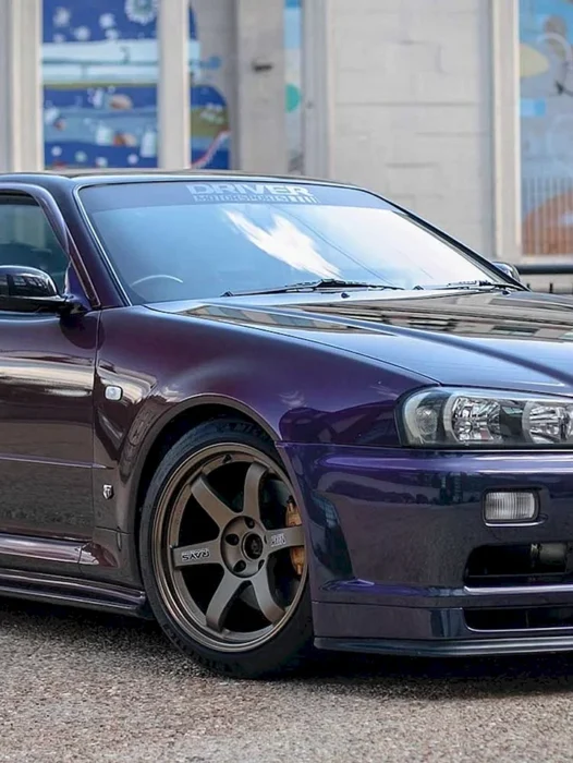 Nissan Skyline R34 Purple Wallpaper