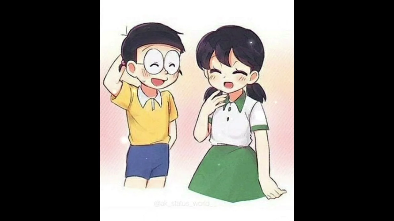 Nobita Shizuka Love Wallpaper