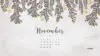 November Desk Calendar Wallpaper