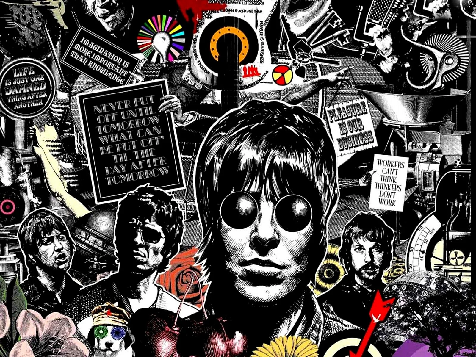 Oasis Band Poster Wallpaper