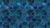 Ocean Blue Teal Mermaid Fish Scales Geometric Rhombus Wallpaper