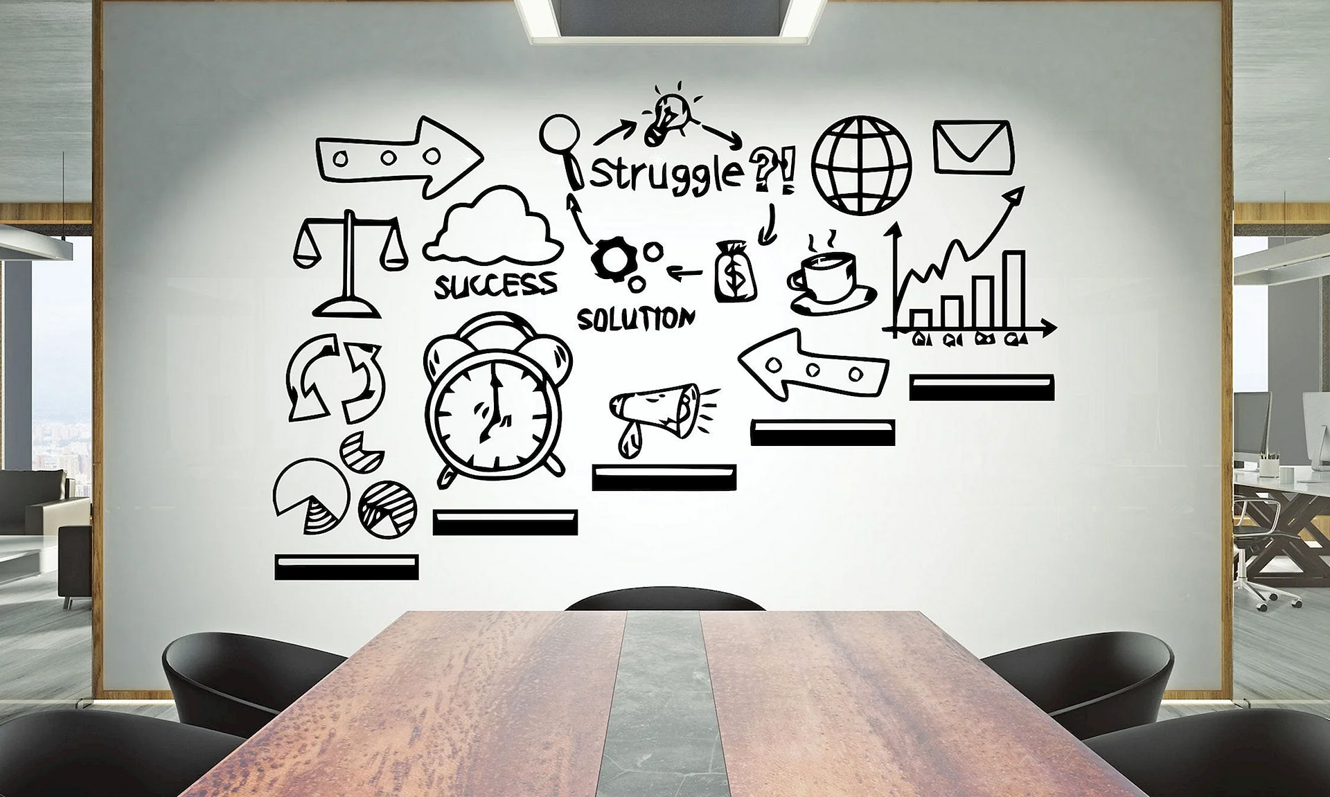 Office Wall Sticker Wallpaper