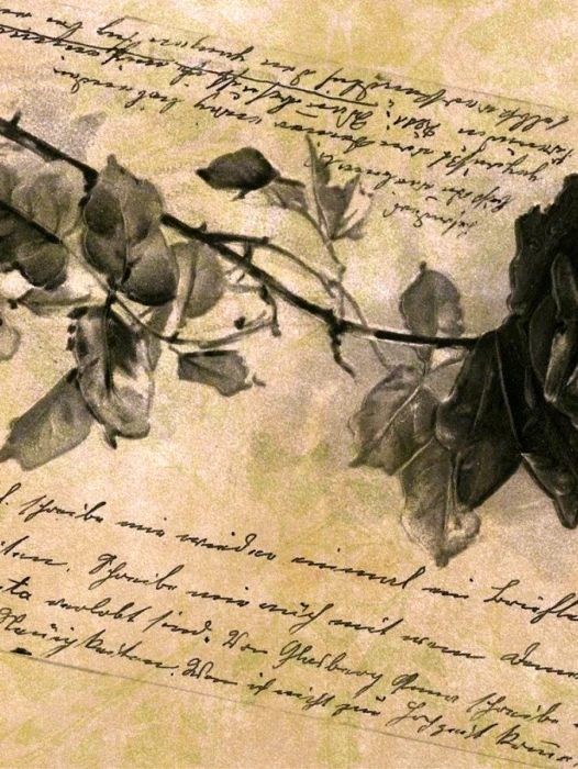 Old Paper Rose Wallpaper