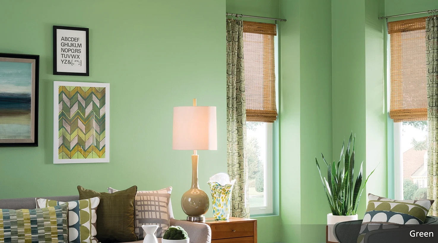 Olive Green Color Paint Stroke Wallpaper
