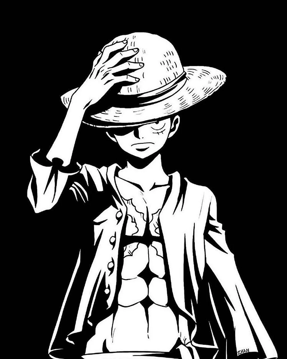 One Piece Luffy Black Wallpaper