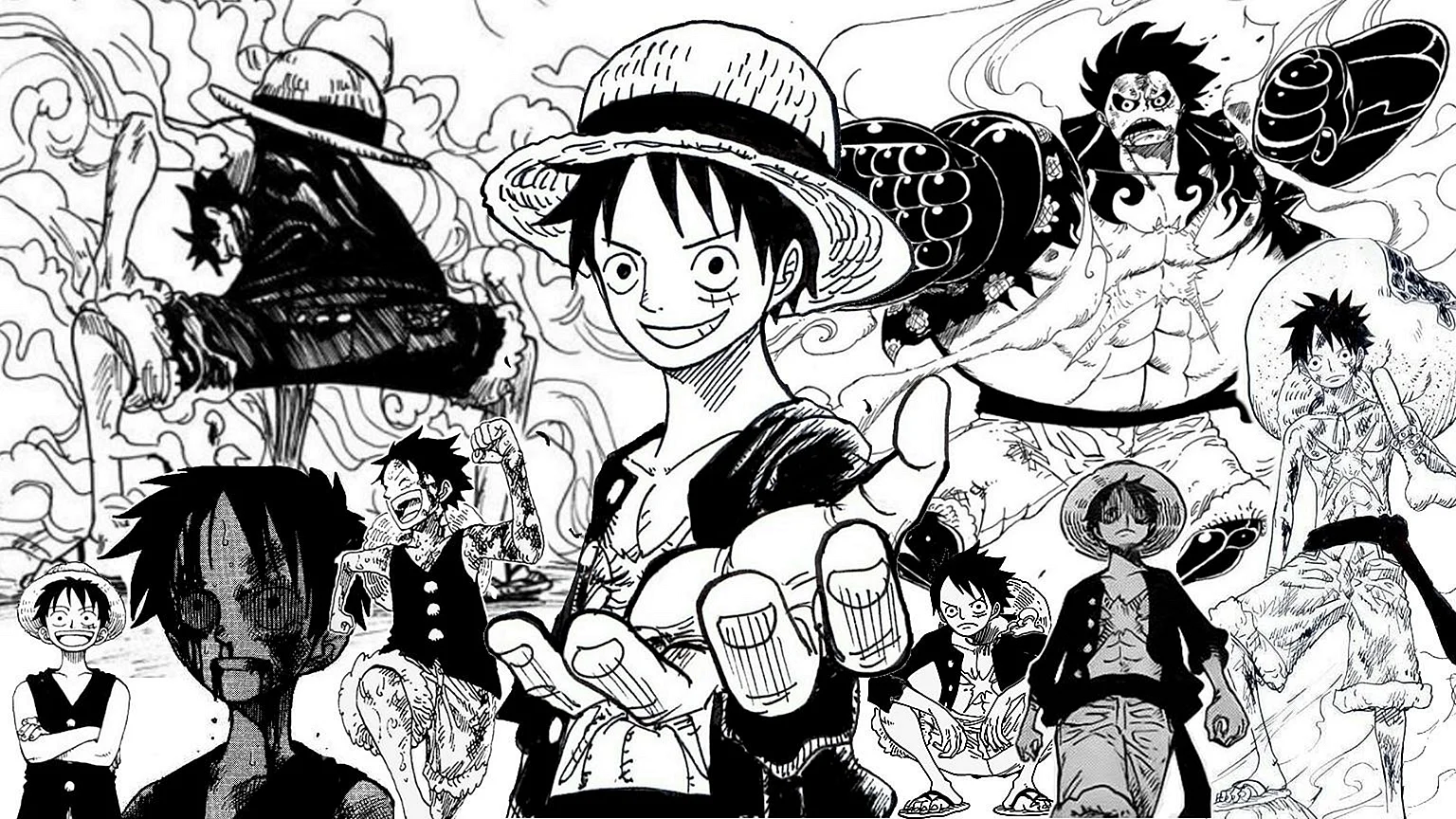 One Piece Luffy Manga Wallpaper