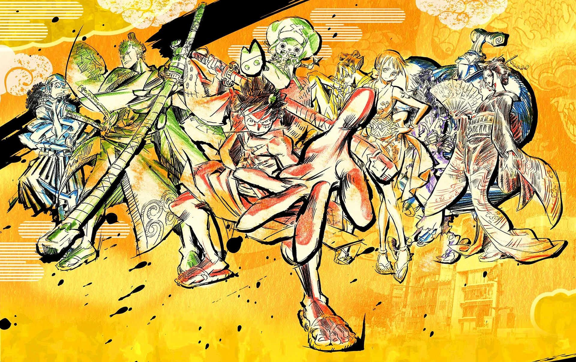 One Piece Wano Wallpaper Wallpaper