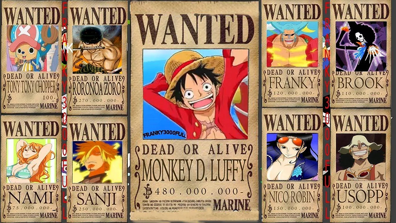One Piece Wanted Luffy Wallpaper