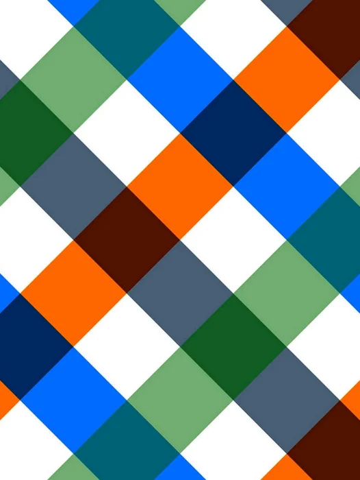 Orange Blue Pattern Wallpaper