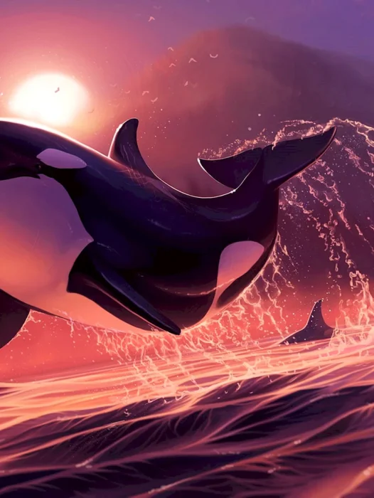 Orca Whale Art Wallpaper