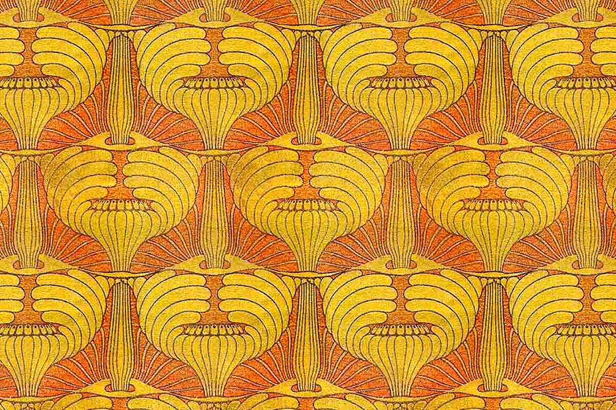 Ornate Mid Century Pattern Wallpaper