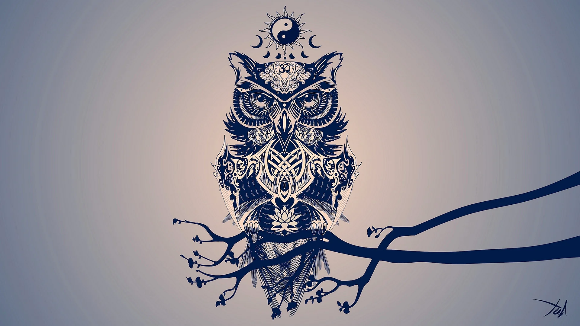 Owl Art Wallpaper