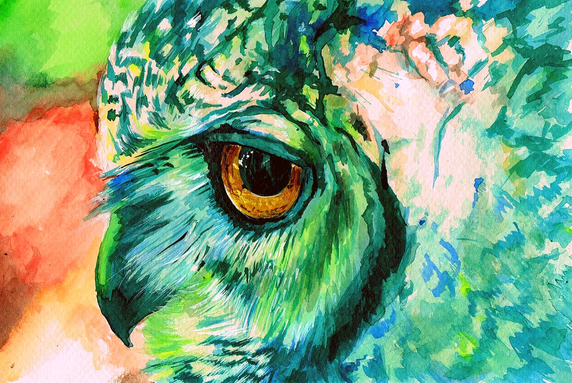 Owl Art Painting Wallpaper