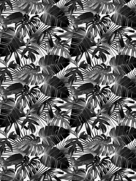 Palm leaves Black and White Wallpaper