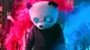 Panda Mask Neon Wallpaper