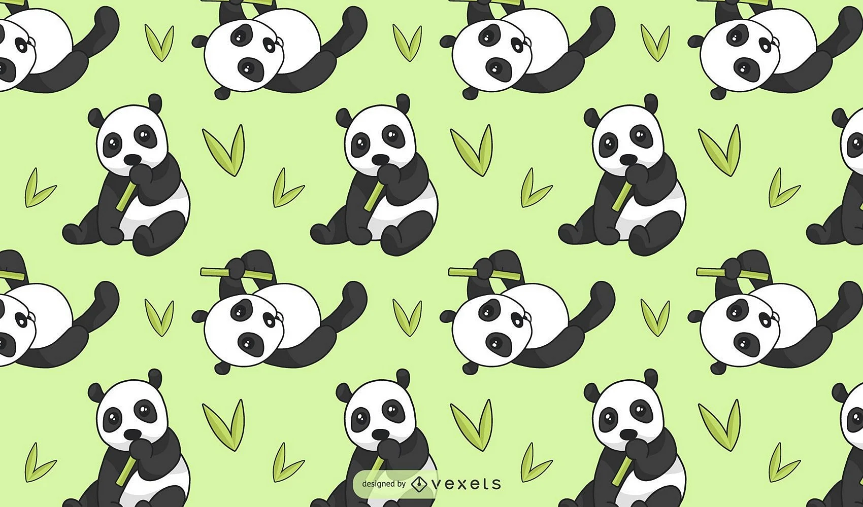 Panda Pattern Wallpaper