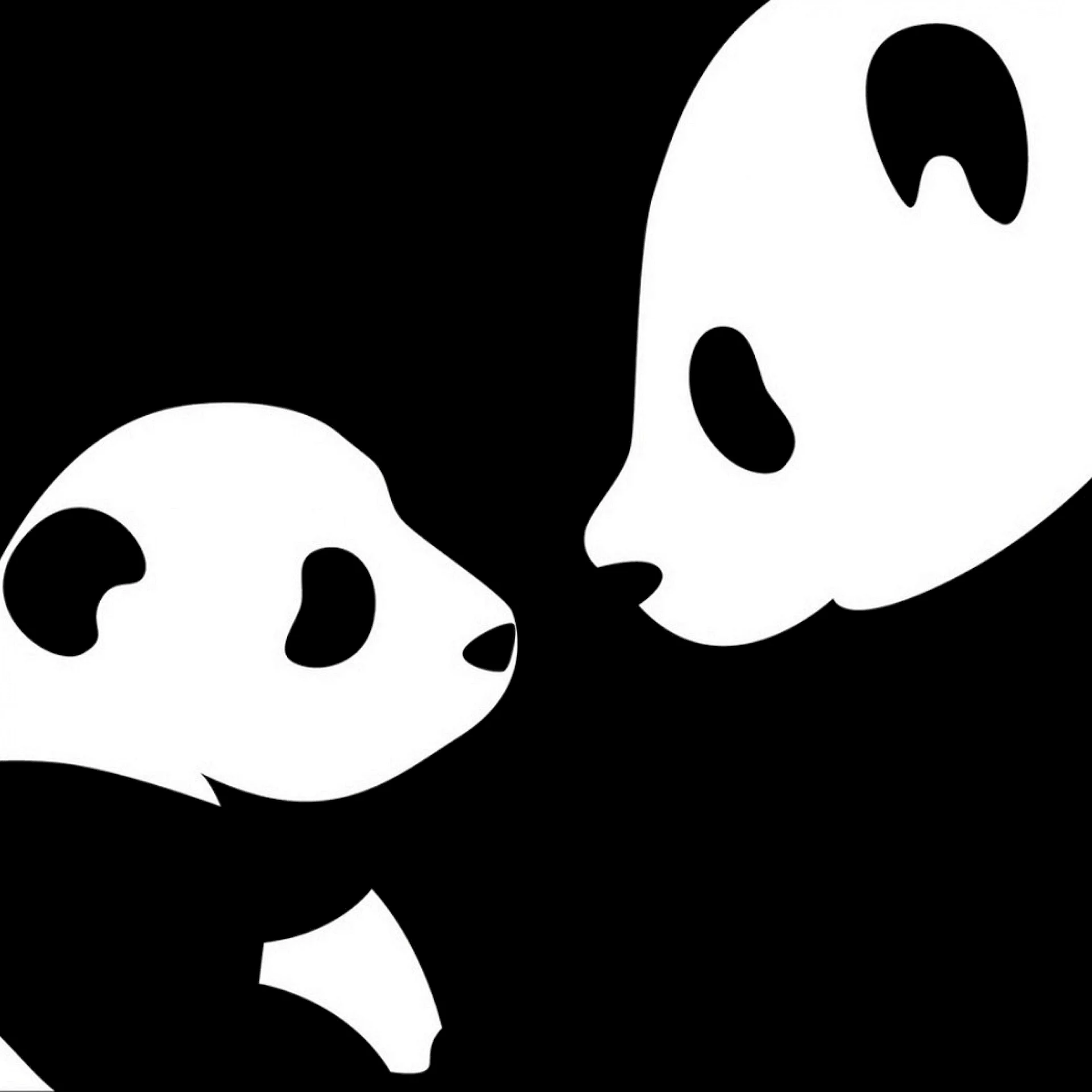 Panda silhouette Wallpaper