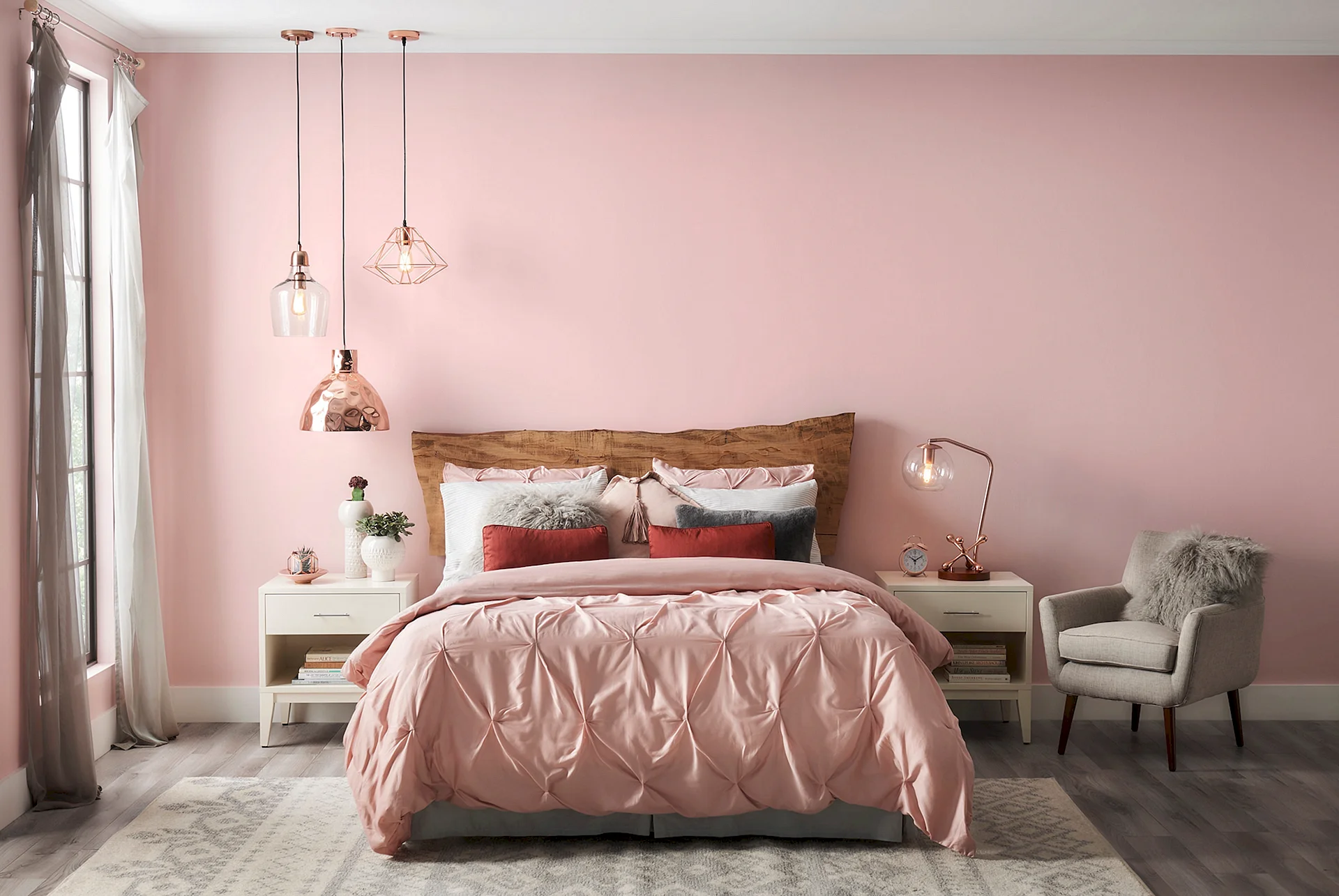 Pastel Pink Wall Wallpaper