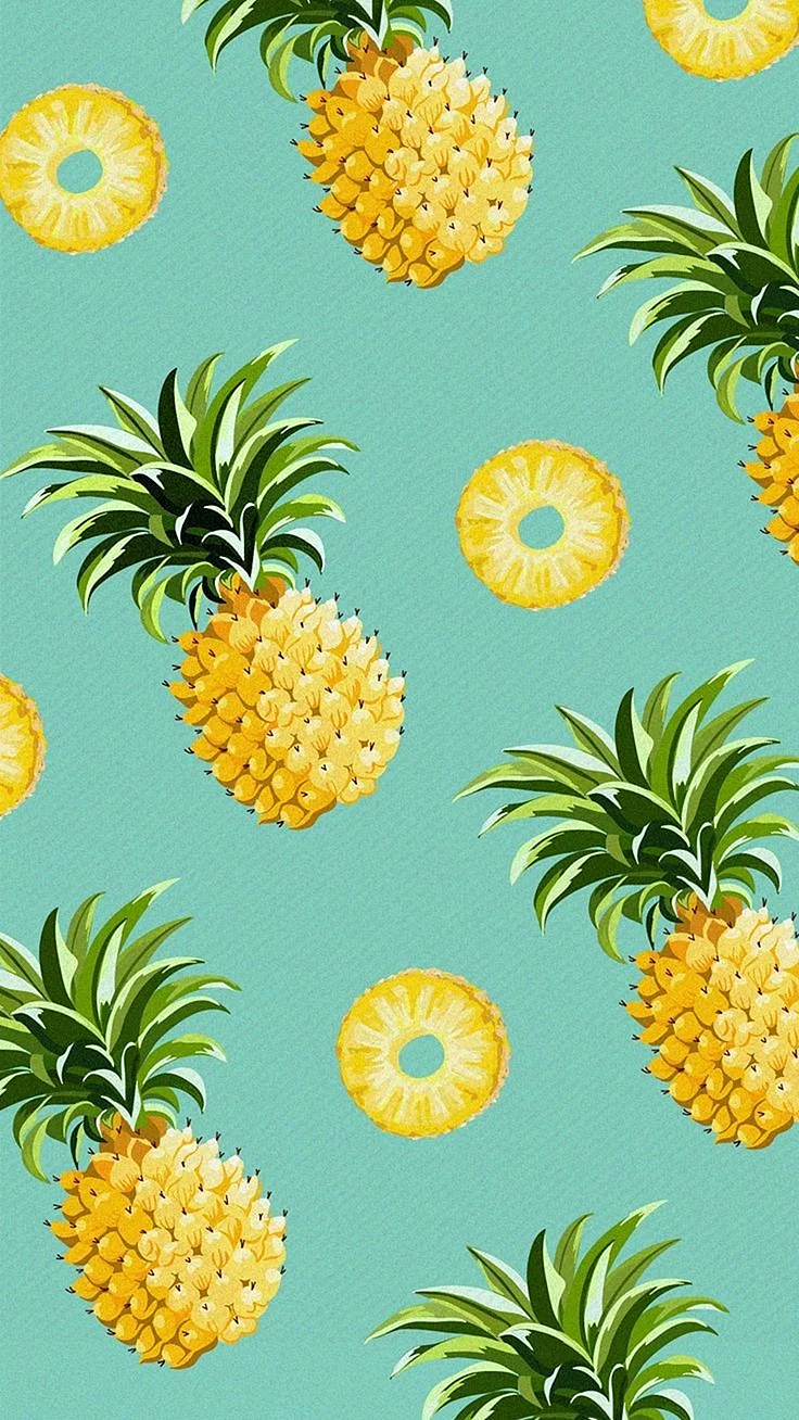 Pineapple Background Wallpaper For iPhone