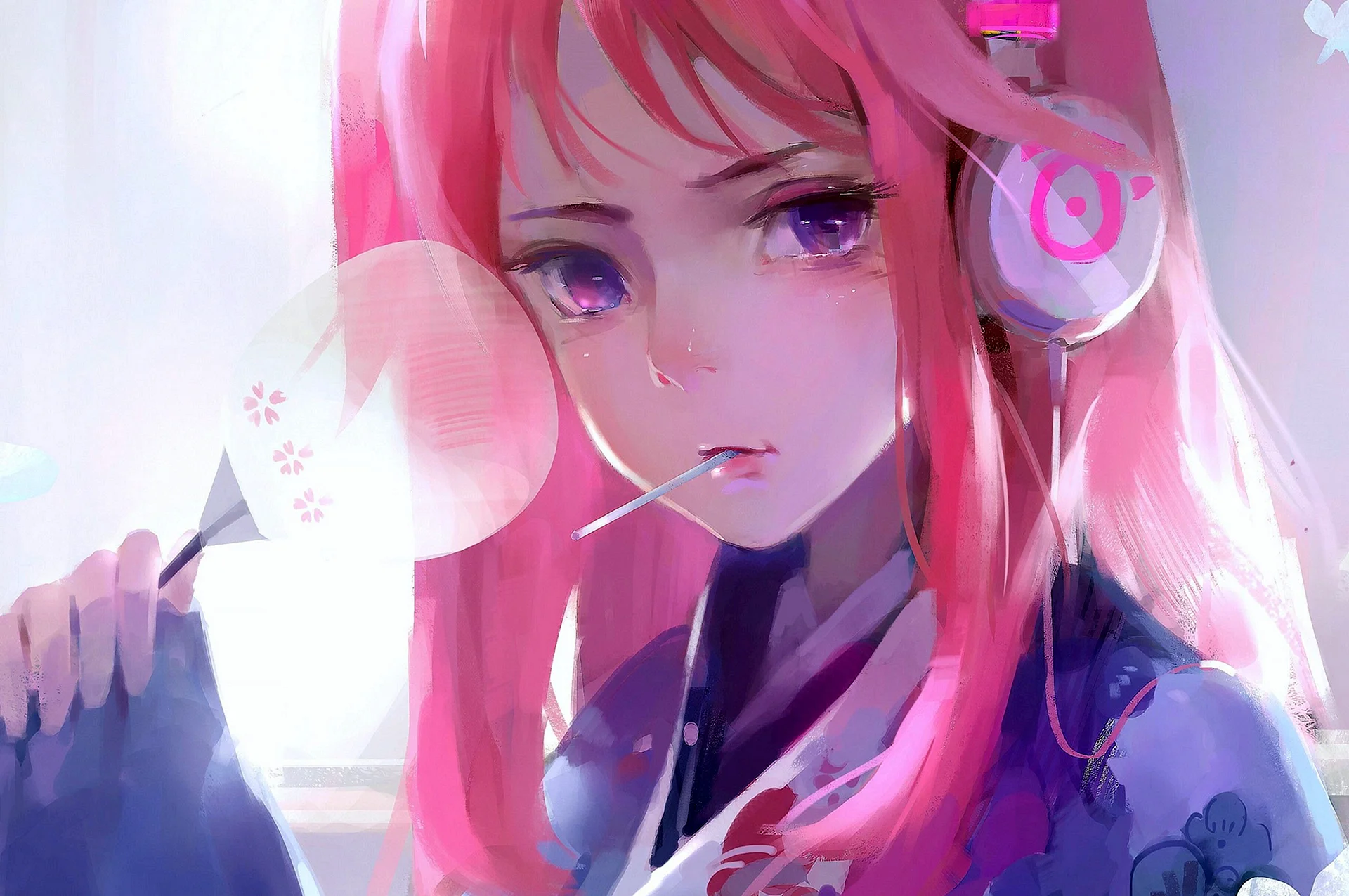 Pink Anime Wallpaper