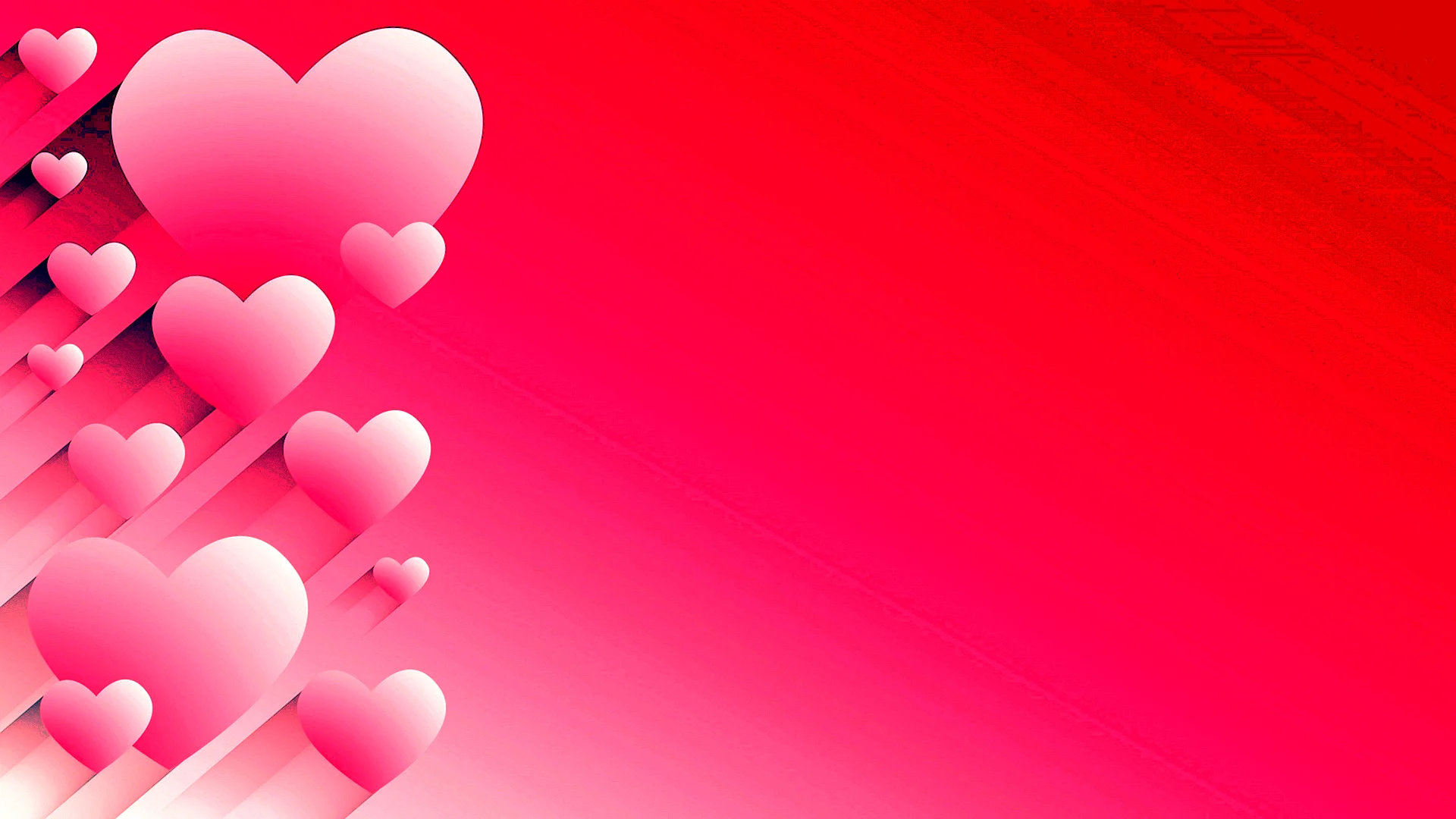 Pink Background With Hearts Wallpaper