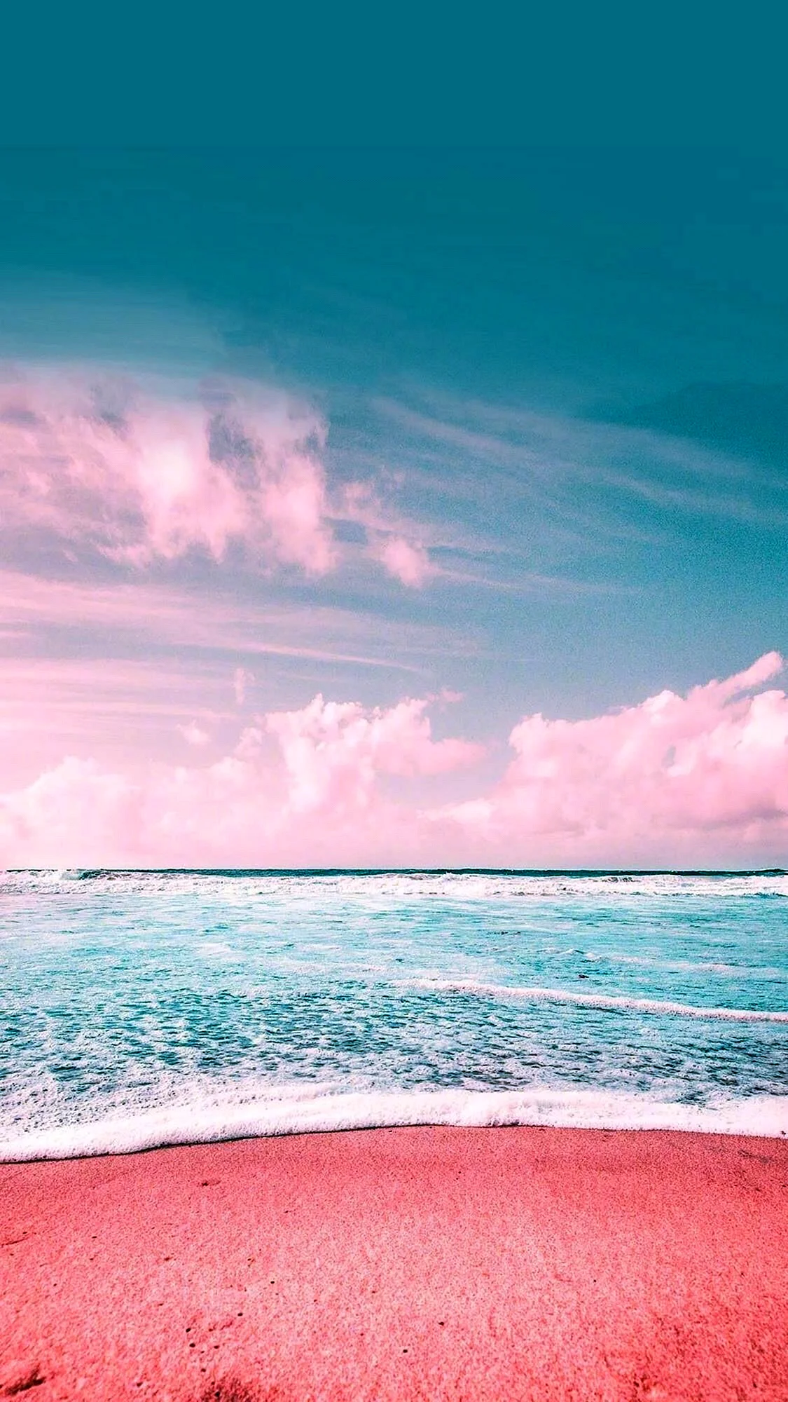 Pink Beach Wallpaper For iPhone