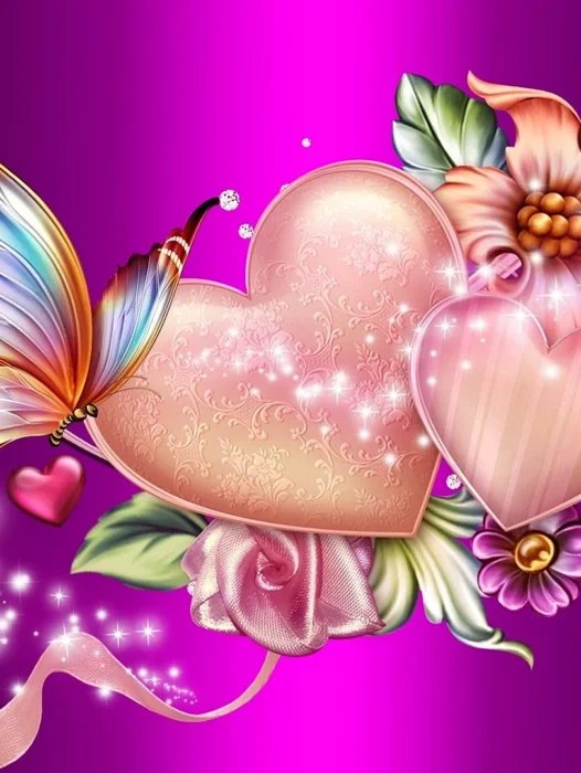 Pink Butterfly Background Wallpaper