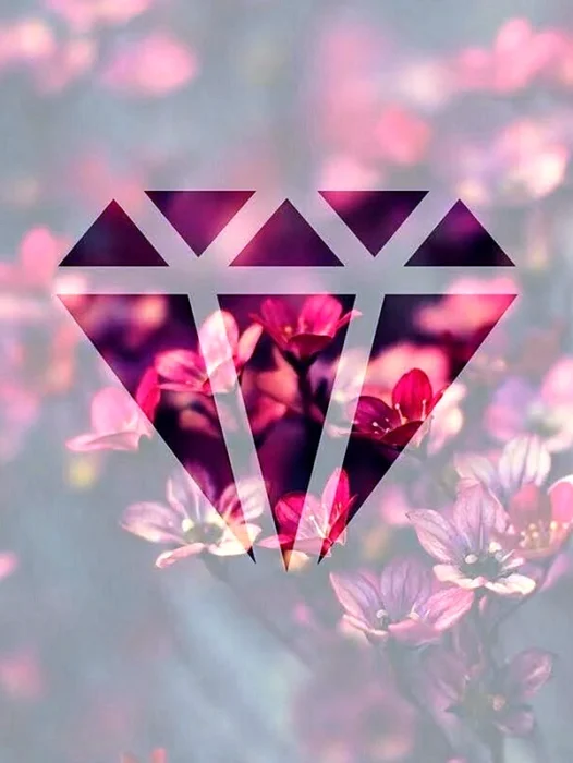 Pink Diamond Flower Background Wallpaper