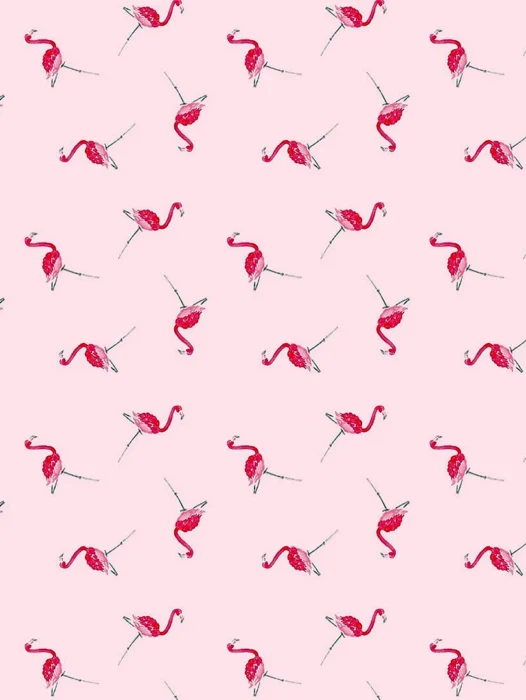 Pink Flamingo Pattern Wallpaper