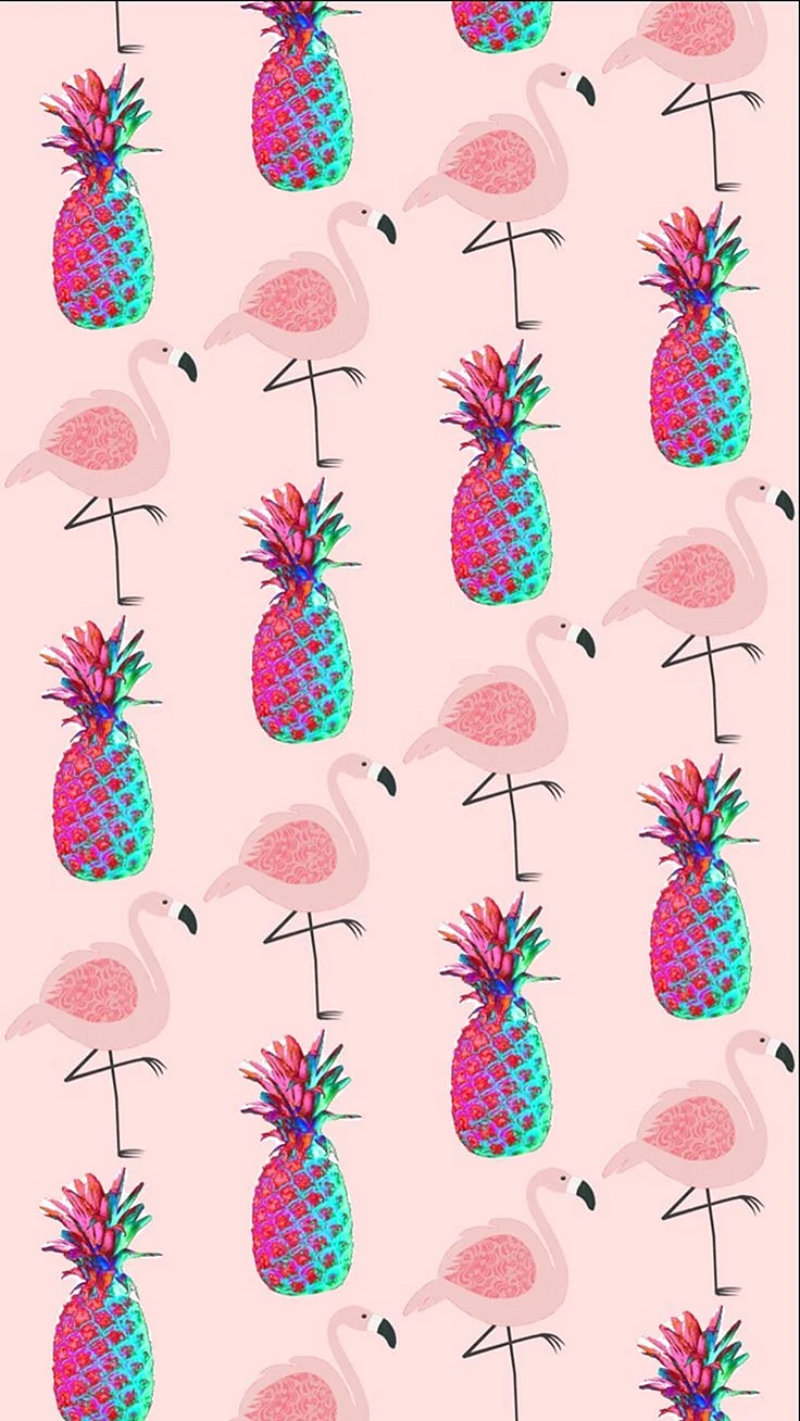 Pink Pineapple Art Wallpaper For iPhone