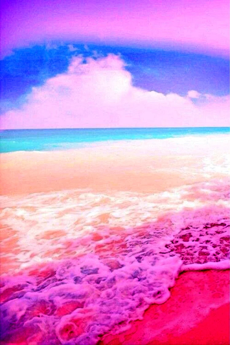 Pink Sea Wallpaper For iPhone