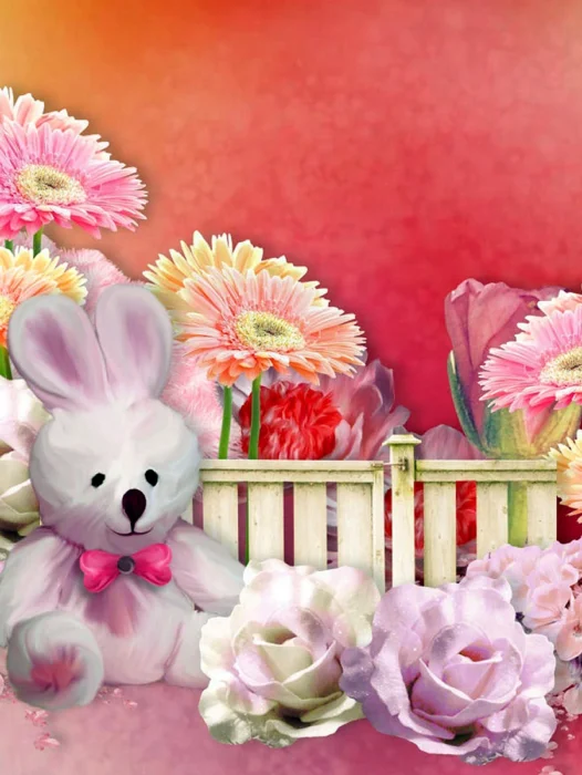 Pink Teddy Bears Wallpaper