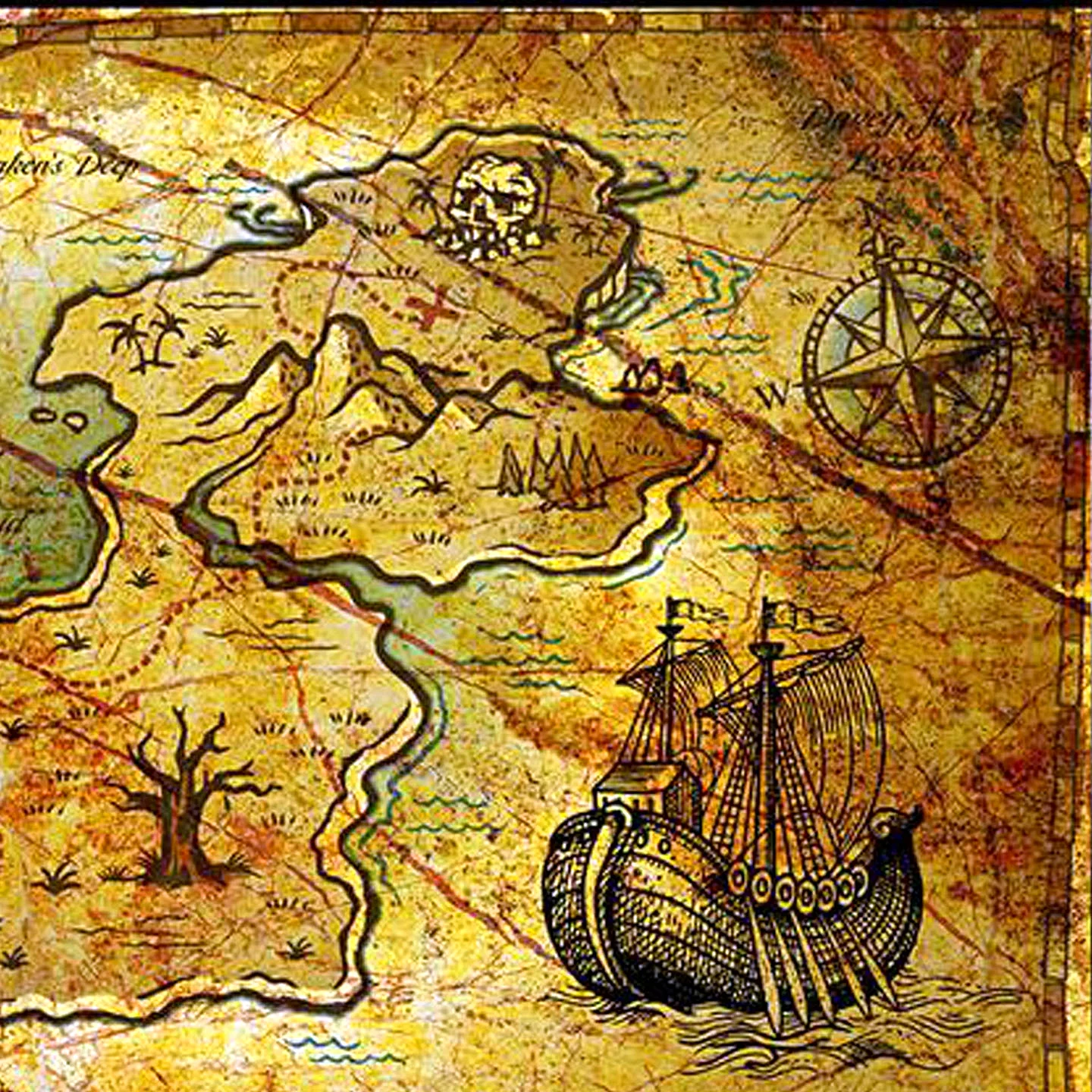 Pirate Map Wallpaper