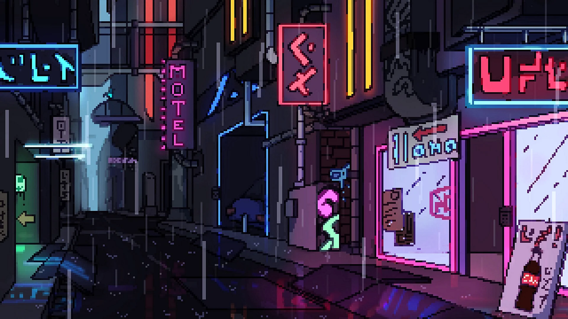 Pixel Cyberpunk Wallpaper