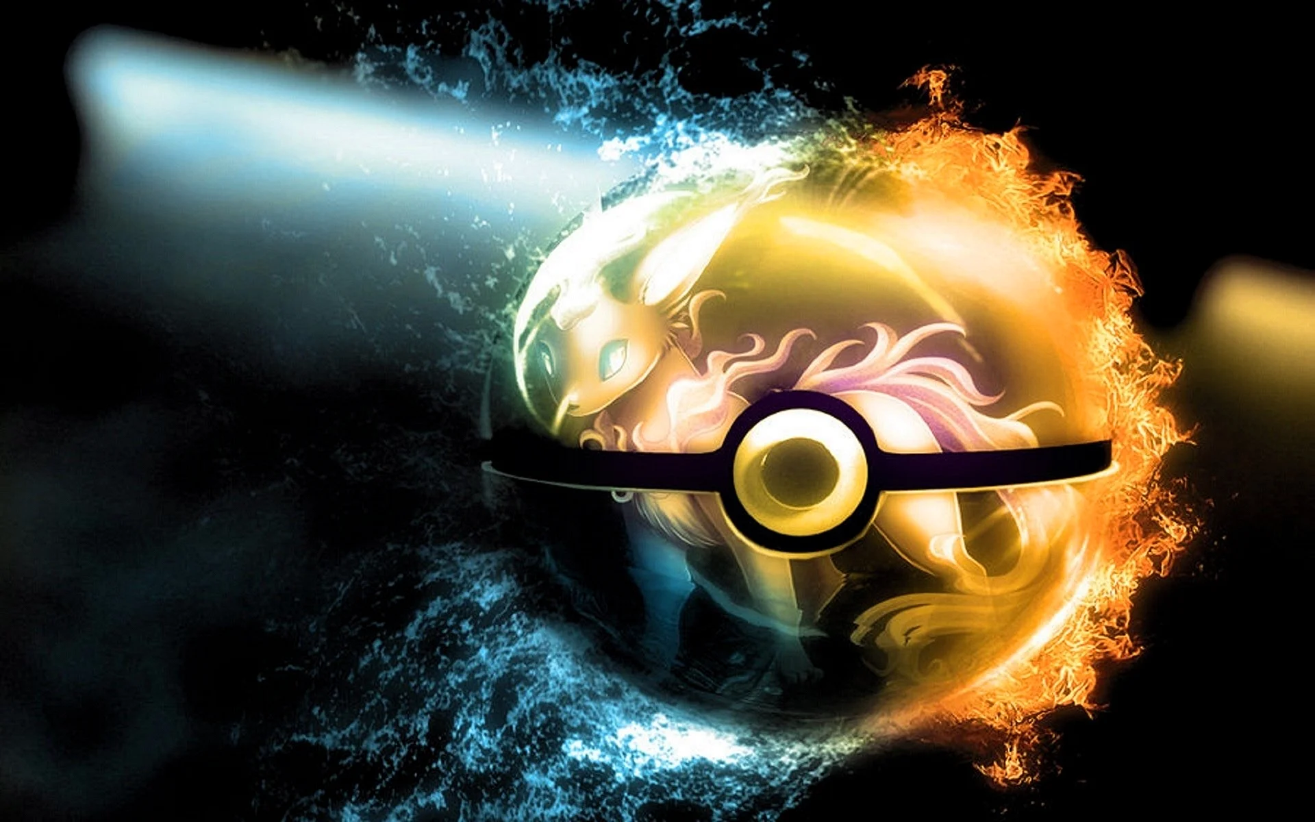 Pokemon Water Fire Wallpaper