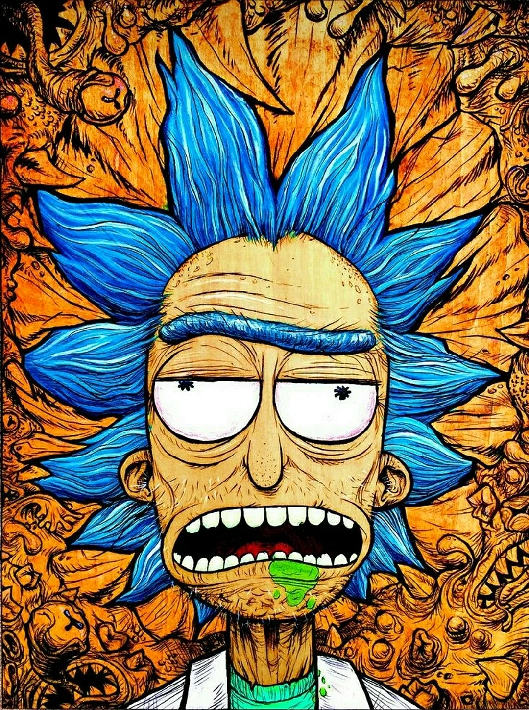 Pop Art Rick And Morty Wallpaper For iPhone