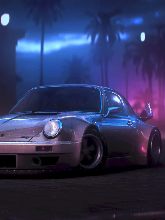 Porsche 911 Neon Wallpaper