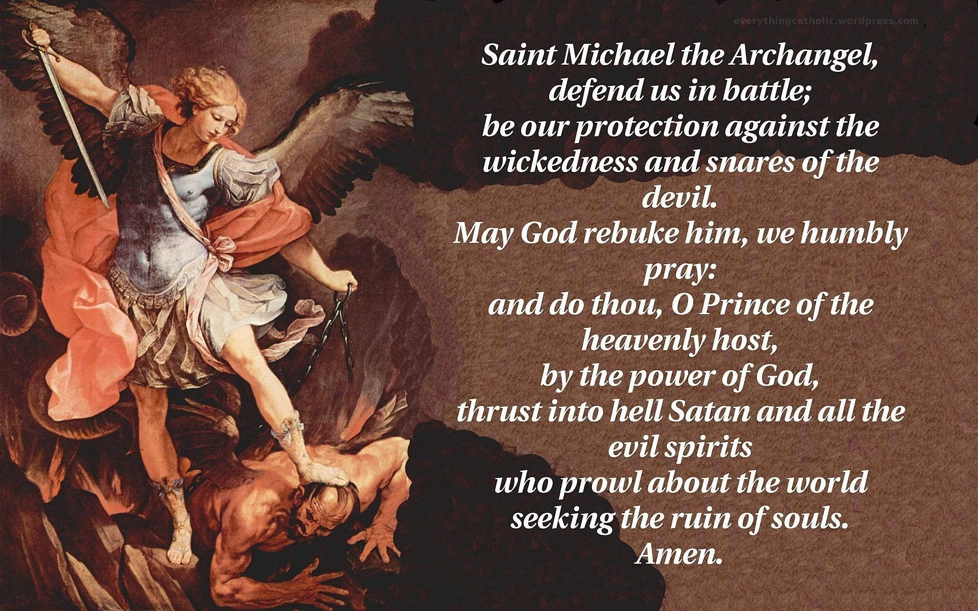 Prayer Saint Michael The Archangel Wallpaper