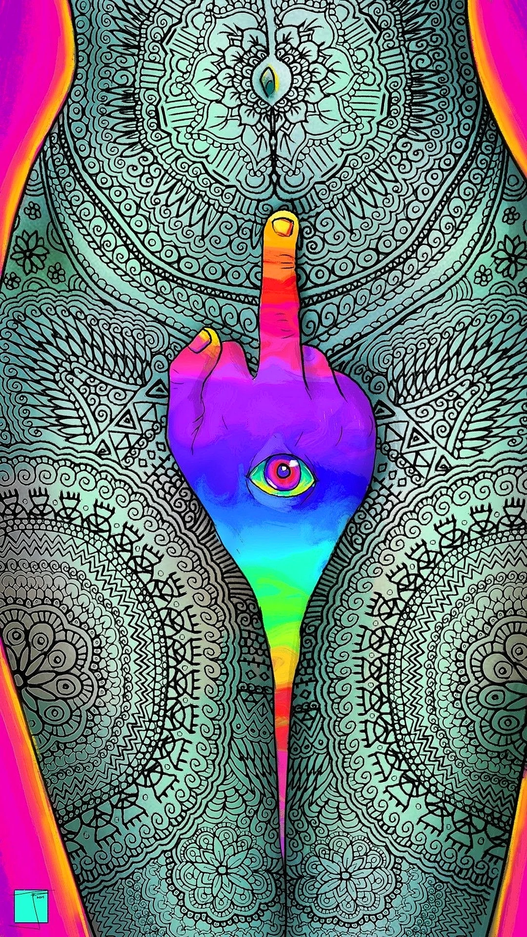 Psychedelic Poster Wallpaper For iPhone