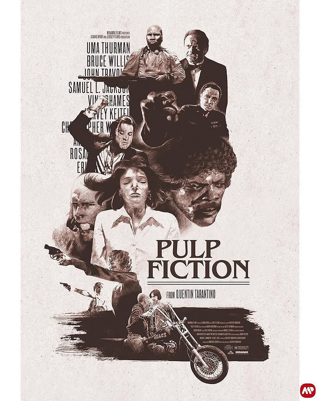 Pulp Fiction Movie Poster Wallpaper For iPhone